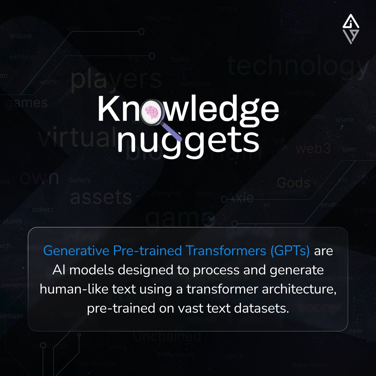 BrainAlive_AI's tweet photo. Discover the magic behind GPT! โจ
In today's Knowledge Nuggets, we're diving into how this AI learns and generates human-like text. Stay curious and join us for a peek into the world of advanced language models! ๐ง ๐ฌ
#BAAI #FOCII #GPTS #Nuggets #AI #GPT #100x #cryptoarmy #electronics #StayCurious #TechExplained #Innovation #FutureTech #ripple #CryptoMarketing