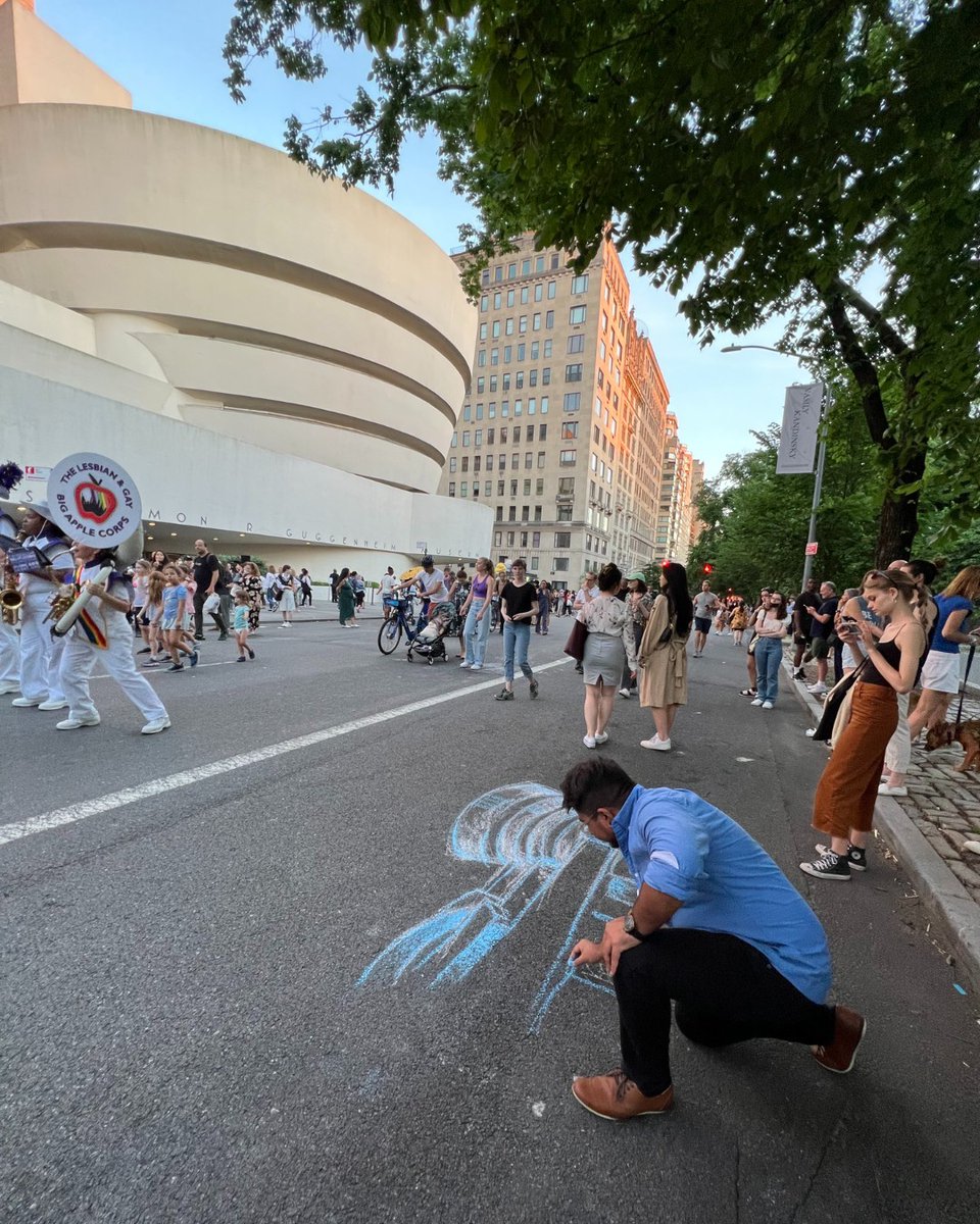 Guggenheim's tweet photo. The 46th Annual #MuseumMileFestival is today, June 18! 🥳 Stroll along Fifth Avenue between 82nd Street and 110th Street and explore some of NYC’s top cultural institutions, all open for free from 6 to 9 pm. Learn more: https://t.co/WaonxqJDid https://t.co/mXG79kISz4