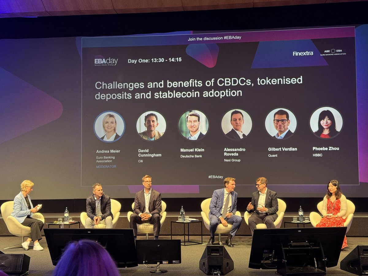 The #CBDC and #TokenisedDeposits session is about to begin. 

#EBAday