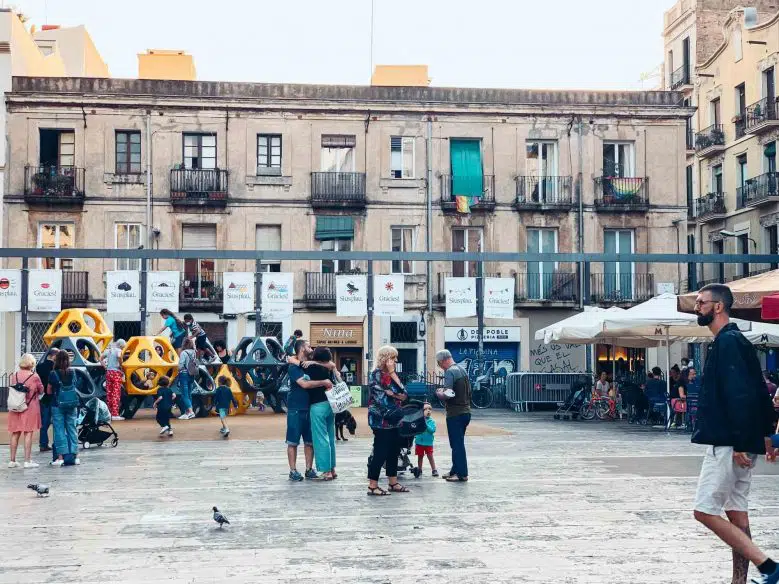 one thing I'm especially impressed by in BCN is the way that children are integrated into public space.

especially in neighborhoods like Gracia, you'll see kids playing in the center (usually on some play structure) while their parents sit and chat at cafes around the perimeter