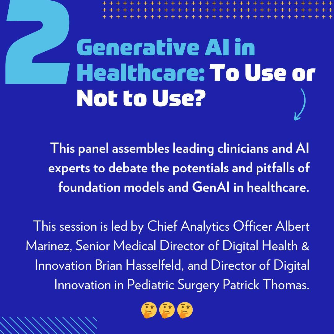 HIMSS's tweet image. Our AI in Healthcare Forum is around the corner!

We’ve got the who’s who of digital health experts coming to speak, and we’re thrilled about the sessions they will be delivering. 😁

Registration is open now, so make sure to save your spot: bit.ly/3ZhqUqh