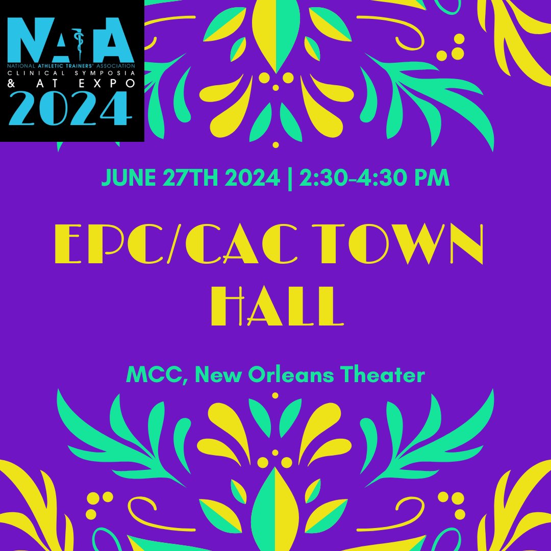 Join us and the @nata_cac for an afternoon of networking, townhall discussions and our award presentation for professional excellence to Stef Zavala! #NOLA #Collab #neverknowwhoyouwillmeet
