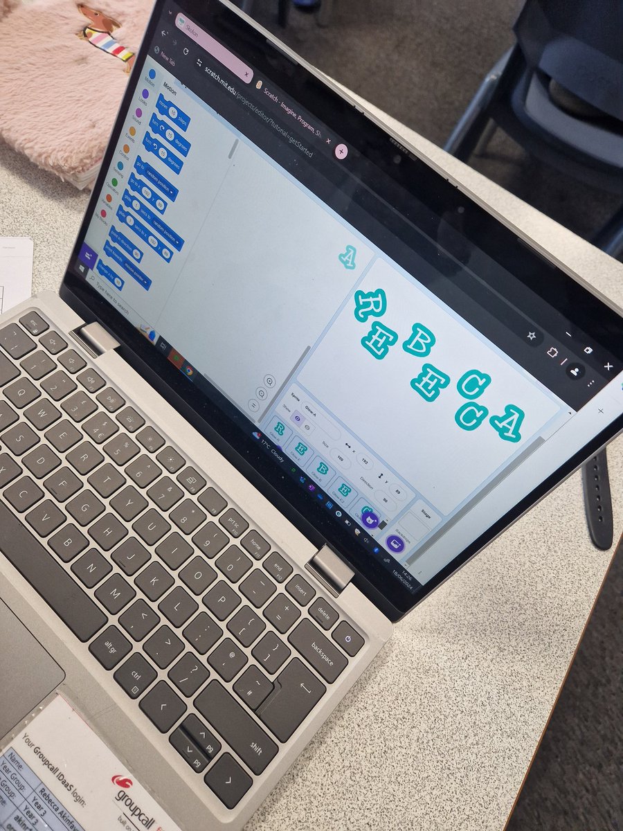 MansfieldGAT's tweet image. Year 4 enjoyed animating their name in computing today. 😊

#teachcomputing #scratch