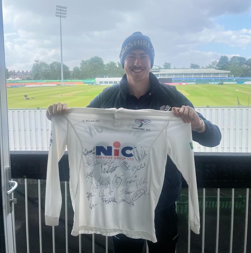 Tom Vickery (@tvickers1) on Twitter photo A huge thank you to James Wharton for very kindly donating a matchworn shirt signed by the squad for me to auction off for the <a href="/as9foundation/">Adam Stansfield foundation</a> please reply or DM me with a bid. Ends Saturday 8PM.
<a href="/YorkshireCCC/">Yorkshire CCC</a> A huge thank you to James Wharton for very kindly donating a matchworn shirt signed by the squad for me to auction off for the <a href="/as9foundation/">Adam Stansfield foundation</a> please reply or DM me with a bid. Ends Saturday 8PM.
<a href="/YorkshireCCC/">Yorkshire CCC</a>
