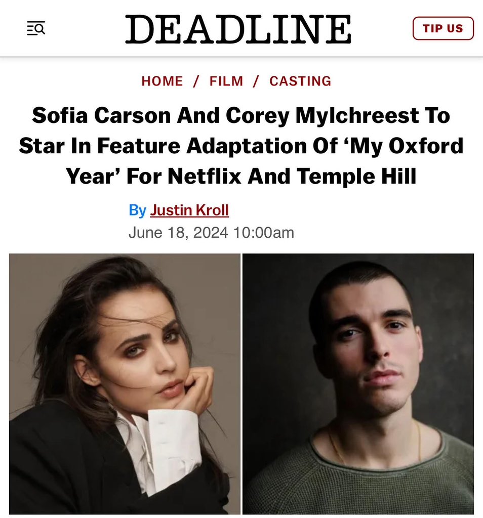 SofiaCarson's tweet image. My Oxford Year ♥️🇬🇧 Here we go @coreymylchrees @netflix . . . 

My heart cannot wait to be your Anna. 

Coming to a @netflix near you ♥️