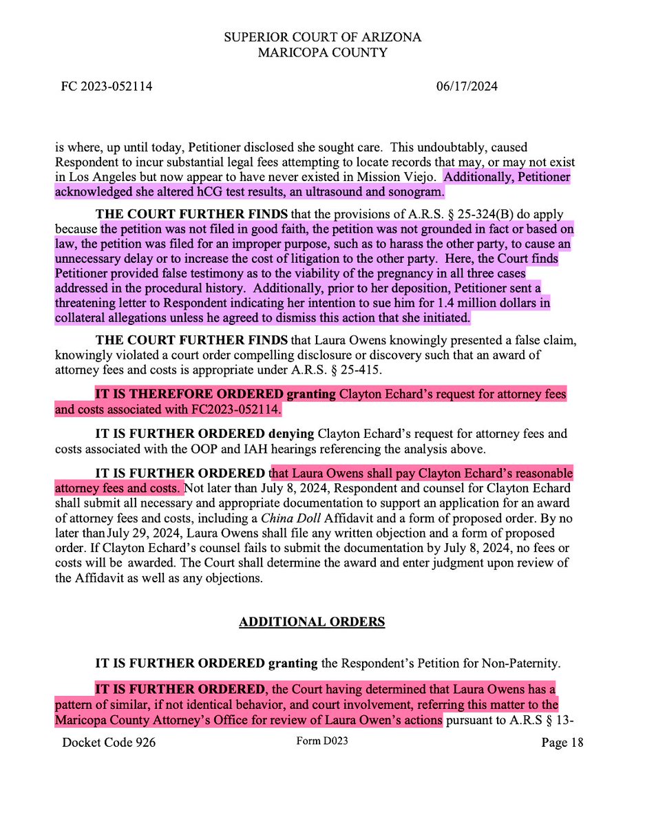 <a href="/usweekly/">Us Weekly</a> Speaking of The Bachelor, are you going to post the article by <a href="/paige_s14/">Paige S.</a> about how the court found the charges against former Bachelor Clayton Echard were brought based on FALSE CLAIMS.
The Judge is referring Owens to the DA based on her pattern of behavior &amp; use of the courts.