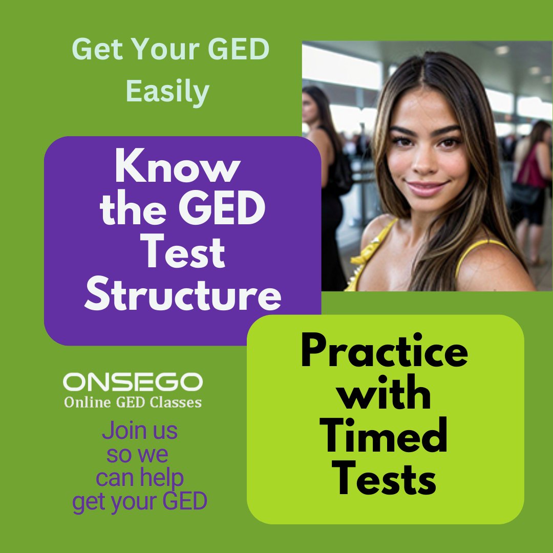 onsegoprep's tweet image. Knowing the #GED test structure is like having a map before going on a road trip.
Let #Onsego guide you.