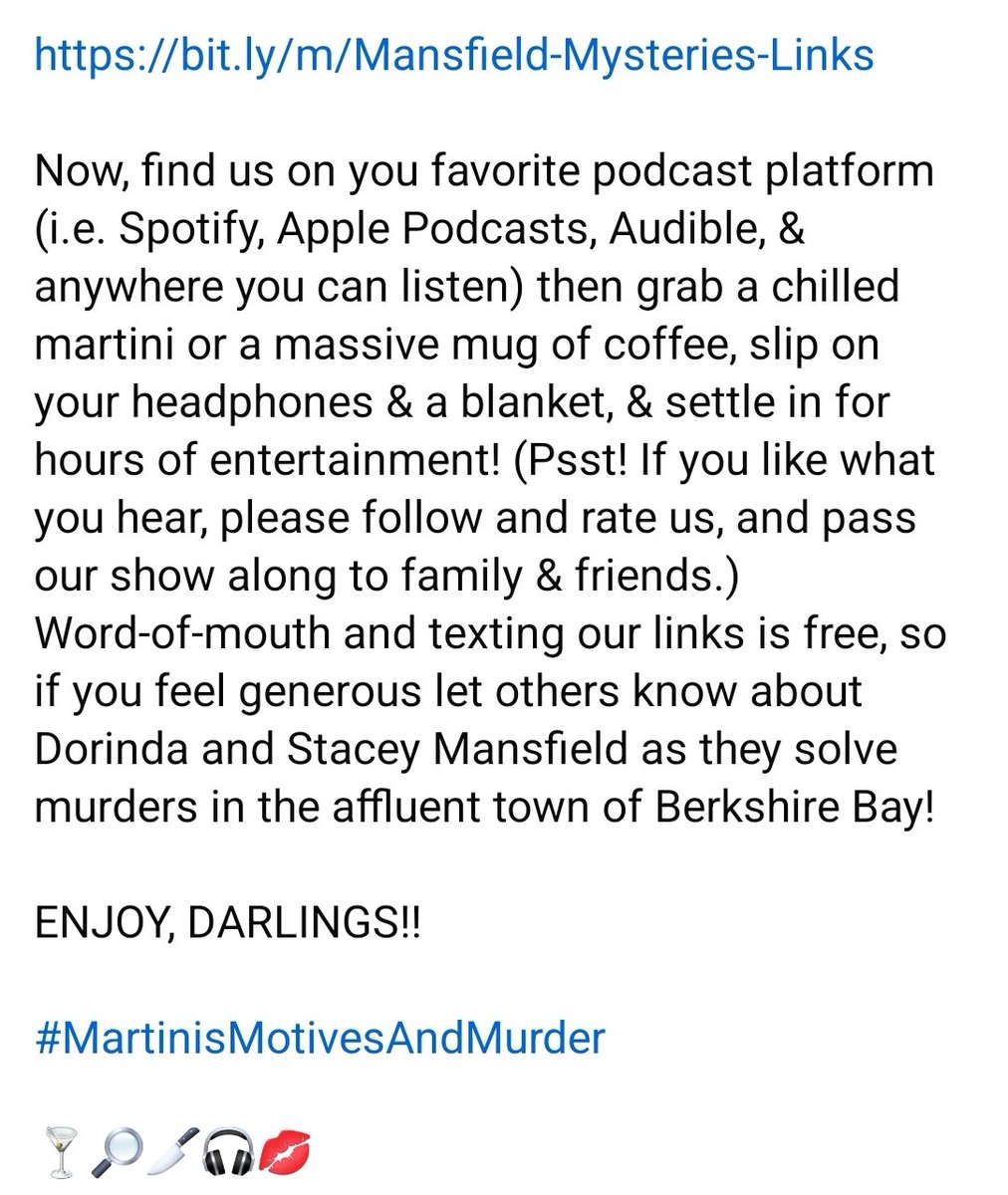 Quaranteam20's tweet photo. We're very excited today! We were just notified that our podcast was chosen for a $1500 grant to help support another season of #MansfieldMysteries!

#ArtSEEDGrant #FictionPodcast #RacineArtsCouncil #Satire #ExtremelyGrateful #Comedy #WisconsinArtsBoard #CozyMystery

🍸🔎🔪🎧💋🥂 https://t.co/u1NerQqrXh