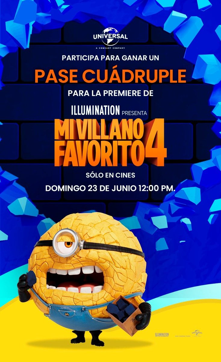 Síguenos en nuestras redes sociales y dale RT a este post para participar por un pase doble para la premiere de #MiVillanoFavorito4.