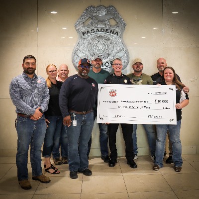 As part of their continuous efforts to support the community, Phillips 66 made a generous donation in the form of a $10,000 grant to the Pasadena Assist the Officer Fund. Thank you, Phillips 66 for your continued support.