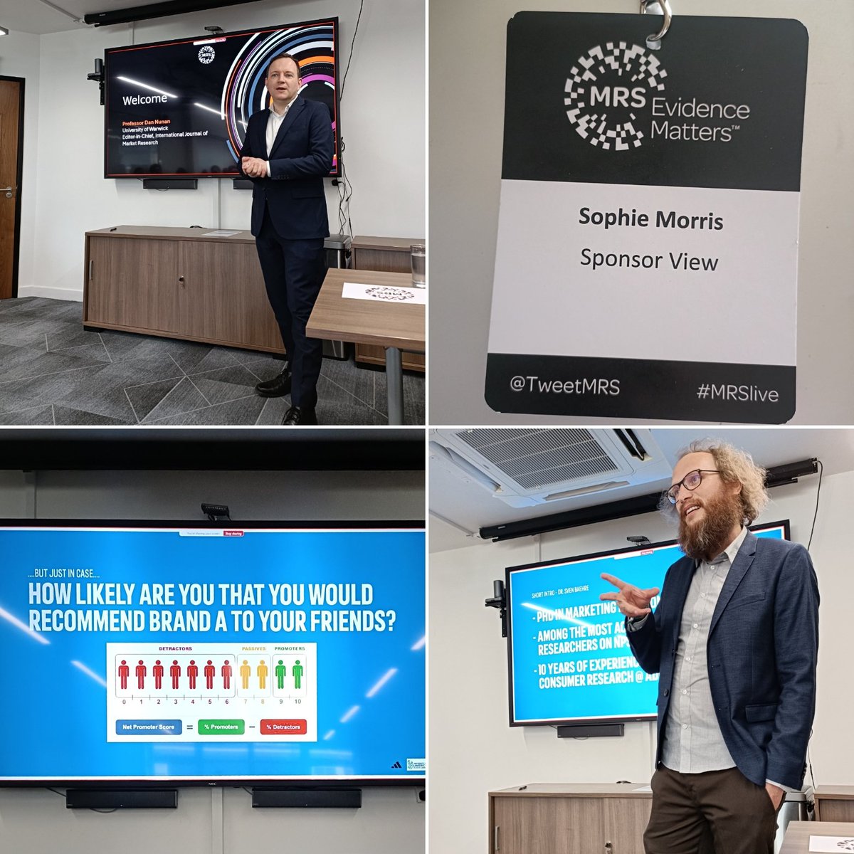 Super interesting session debating the pros and cons of NPS. I think the takeaway was that it has its uses in the right context but is not perfect and there are better alternatives! Thanks to The Market Research Society, Dr. Sven Bähre and John Dawes for the insights.
#MRSlive