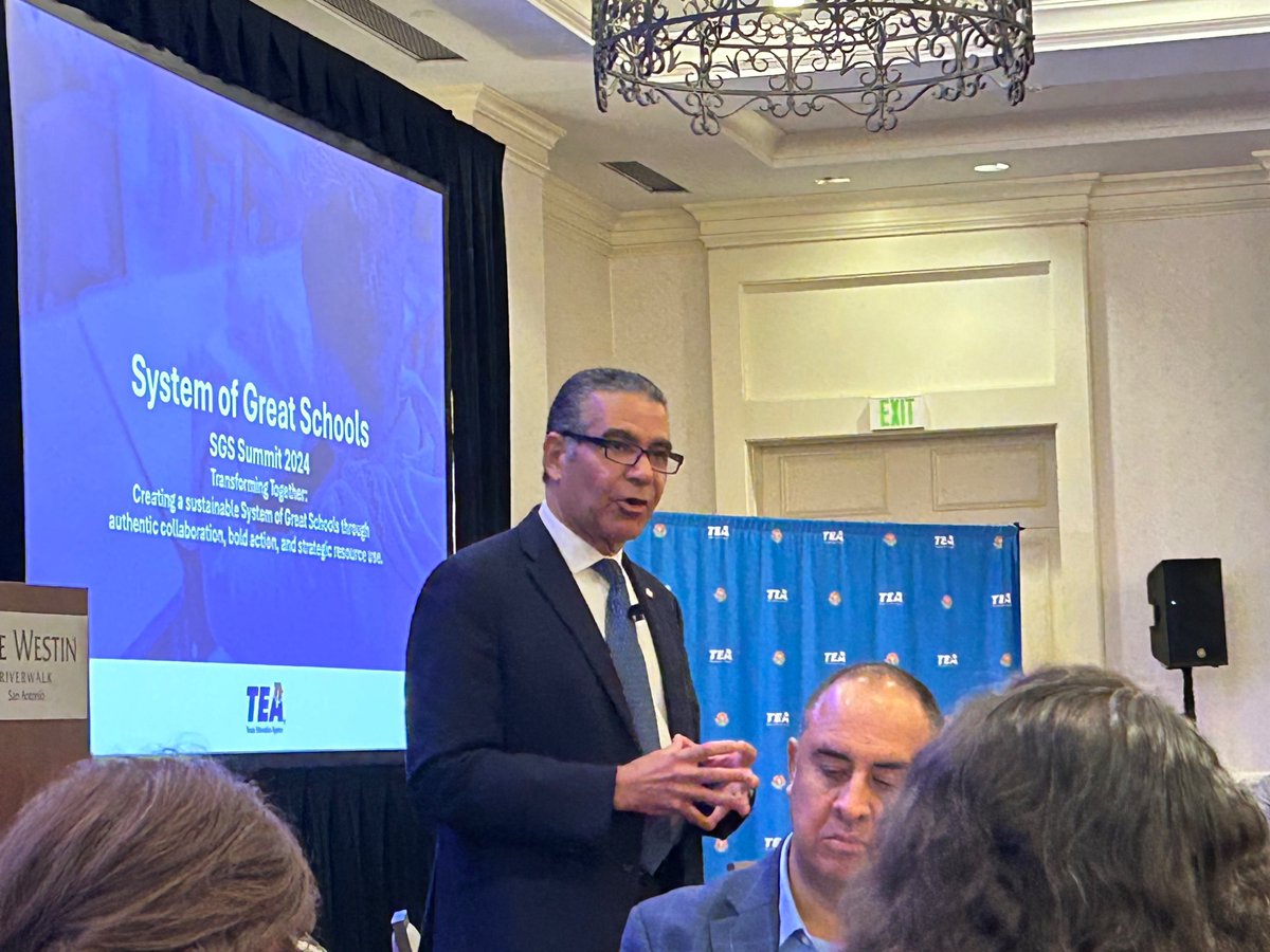 Just had the incredible opportunity to speak at TEA's System of Great Schools Summit about the transformation of schools in SAISD. We've come a long way, but there's still work to be done. Excited for the future of education in our district!