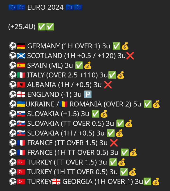 MONEYL1NEMATH1S's tweet image. 🇧🇻🇨🇮🇨🇭🇨🇵🇩🇪🇨🇿🇩🇰🇪🇸🇪🇪🇪🇦🇫🇮🇫🇴🇫🇷🇬🇷🇭🇺🇭🇷🇮🇩🇭🇺🇮🇹🇮🇸🇲🇫🇳🇱🇵🇹🇸🇪🇹🇷🏴󠁧󠁢󠁷󠁬󠁳󠁿🏴󠁧󠁢󠁳󠁣󠁴󠁿🏴󠁧󠁢󠁥󠁮󠁧󠁿🇫🇮🇳🇱🇬🇷🇮🇩

#EURO2024 UPDATE 🔥🔥

OFF TO A GREAT START TO #EURO2024 , WHOS BEEN RIDING?? 

50+ LIKES ON THIS POST AND ILL DROP MY PLAY IM ON FOR 🇨🇿 VS 🇵🇹 IN A HOUR!! ⚽🔥🔥

#GamblingX 
🇧🇻🇨🇮🇨🇭🇨🇵🇩🇪🇨🇿🇩🇰🇪🇸🇪🇪🇪🇦🇫🇮🇫🇴🇫🇷🇺🇦🇨🇿🇦🇹🇪🇺🇨🇵