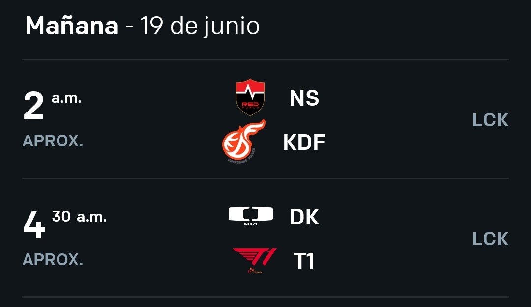 Mañana voy a ver si Lucid Y Showmaker si están al gran nivel que creo que están...