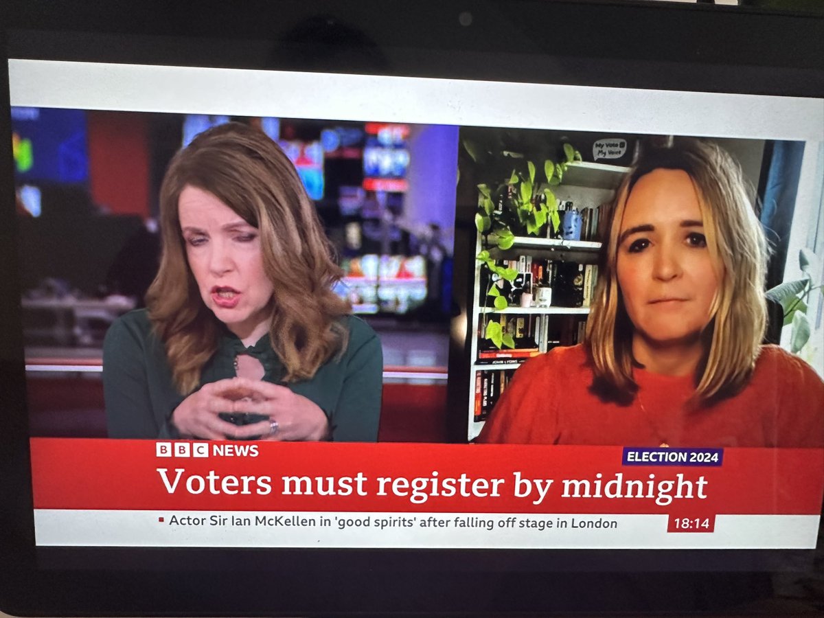 Great to have been invited on to <a href="/BBCNews/">BBC News (UK)</a> this evening to talk about the work #MyVoteMyVoice has been doing to get people with learning disabilities and autistic people registered to vote. And highlight why it’s important that the parties produce Easy Read Manifestos!