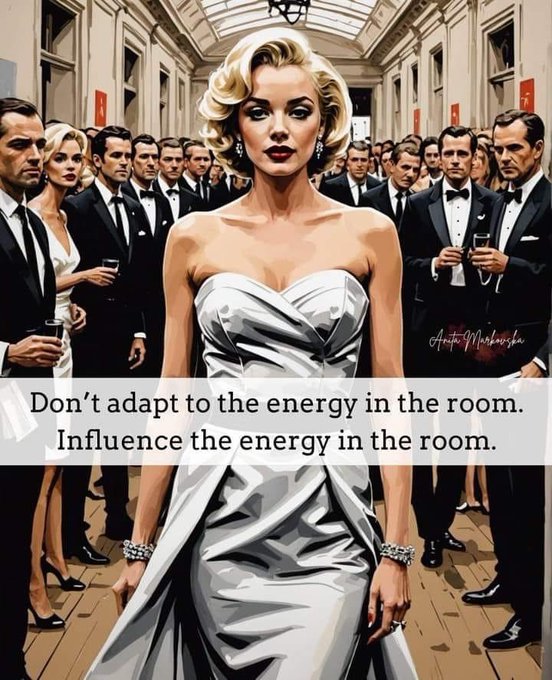 Don&rsquo;t adapt to the energy in the room..influence the energy in the room https://t.co/KKEExi91L1