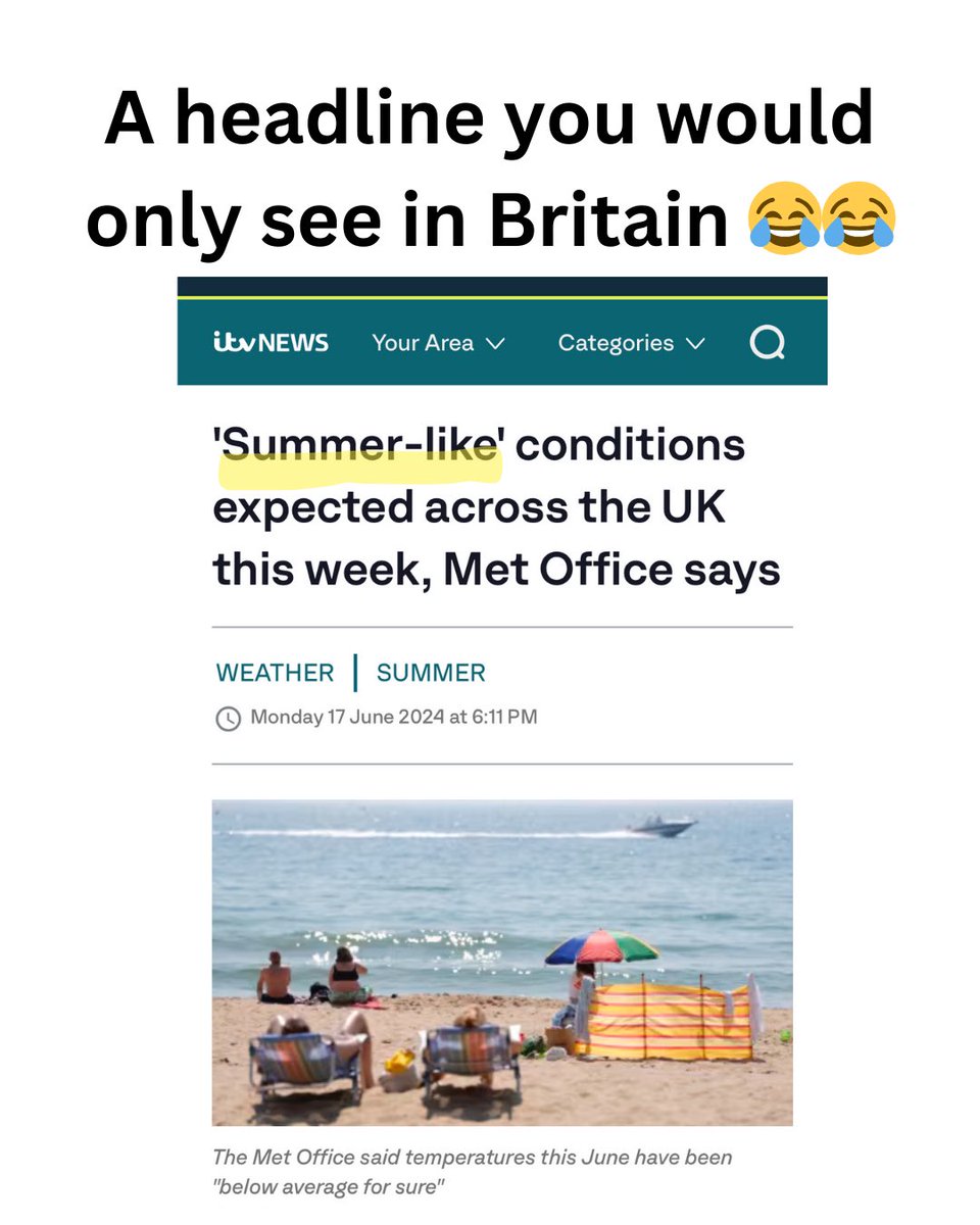 ‘Summer-like conditions’ 😂