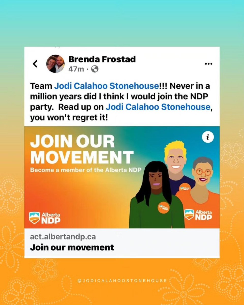 jodi_stonehouse's tweet photo. Thank you for your support—it inspires me daily! With only 4 days left, please vote online at https://t.co/4qYvSfQgbW. Let's build Alberta's future together!
#yeg #yyc #abpoli #abndp #abledge https://t.co/QfrMxivQKi