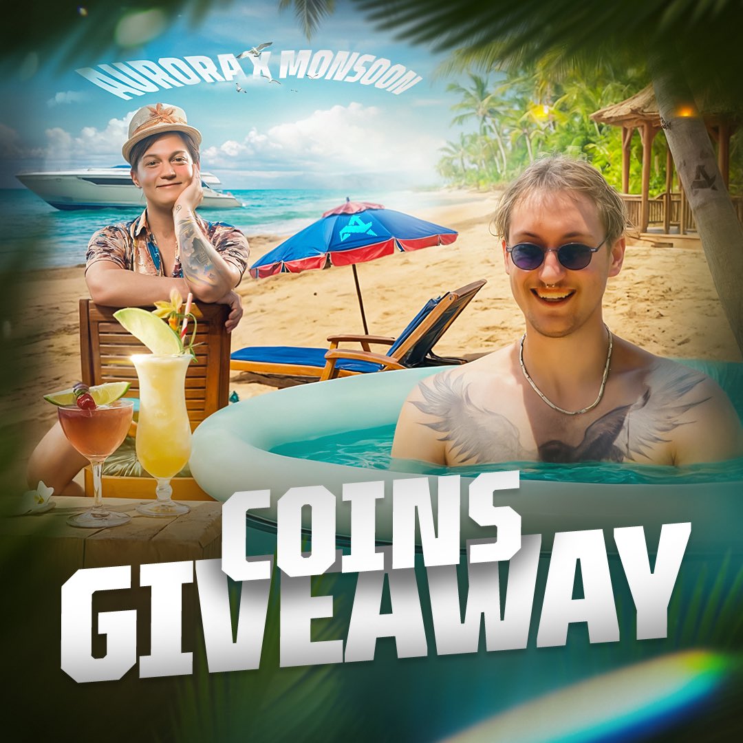 MonsoonGG's tweet image. Aurora team x Monsoon summer giveaway is HERE AND HOT☀️

3  GAMERS, 3 WINNERS WINNING 4350 Apex Coins! GET IN THIS! 

1. Folllow @AuroraApex_GG and @MonsoonGG
2. Like and repost to enter! 

Winners will be drawn on the 31st of June, good luck, legends 🤸‍♂️🏄‍♀️🤽‍♀️🥦🤺👁️🛹🛼🥳😈