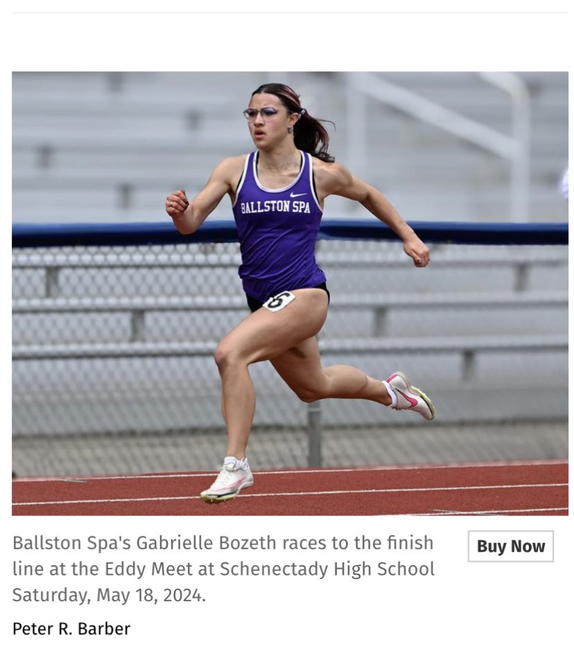 Matt Germann (@coachgermann) on Twitter photo Gabby Bozeth is the Times Union’s Girl’s Track & Field Athlete of the Year!! Way to represent BSpa! 3-2nd place finishes in the 100m and 200 were by a combined 0.18 seconds, then she took home the NYS Federation title in the 200m!! <a href="/BSpaRunners/">BSpa Runners 🏅</a> <a href="/RadarRunning/">Radar Running Club</a> <a href="/B_Spa_Athletics/">B'Spa Athletics</a> Gabby Bozeth is the Times Union’s Girl’s Track & Field Athlete of the Year!! Way to represent BSpa! 3-2nd place finishes in the 100m and 200 were by a combined 0.18 seconds, then she took home the NYS Federation title in the 200m!! <a href="/BSpaRunners/">BSpa Runners 🏅</a> <a href="/RadarRunning/">Radar Running Club</a> <a href="/B_Spa_Athletics/">B'Spa Athletics</a>