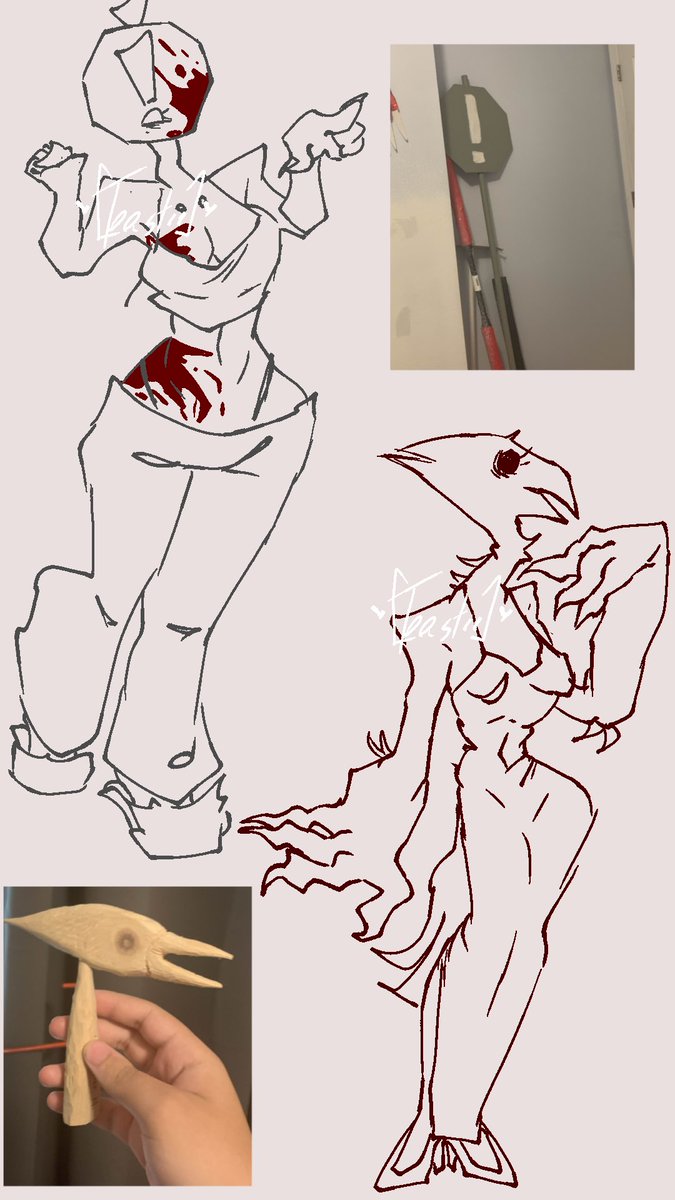 OfToastttt's tweet image. Things in my boyfriends (@Audi_666_vrc ) room he wanted me to draw as wamen // #objecthead #art #freedraw #doodles