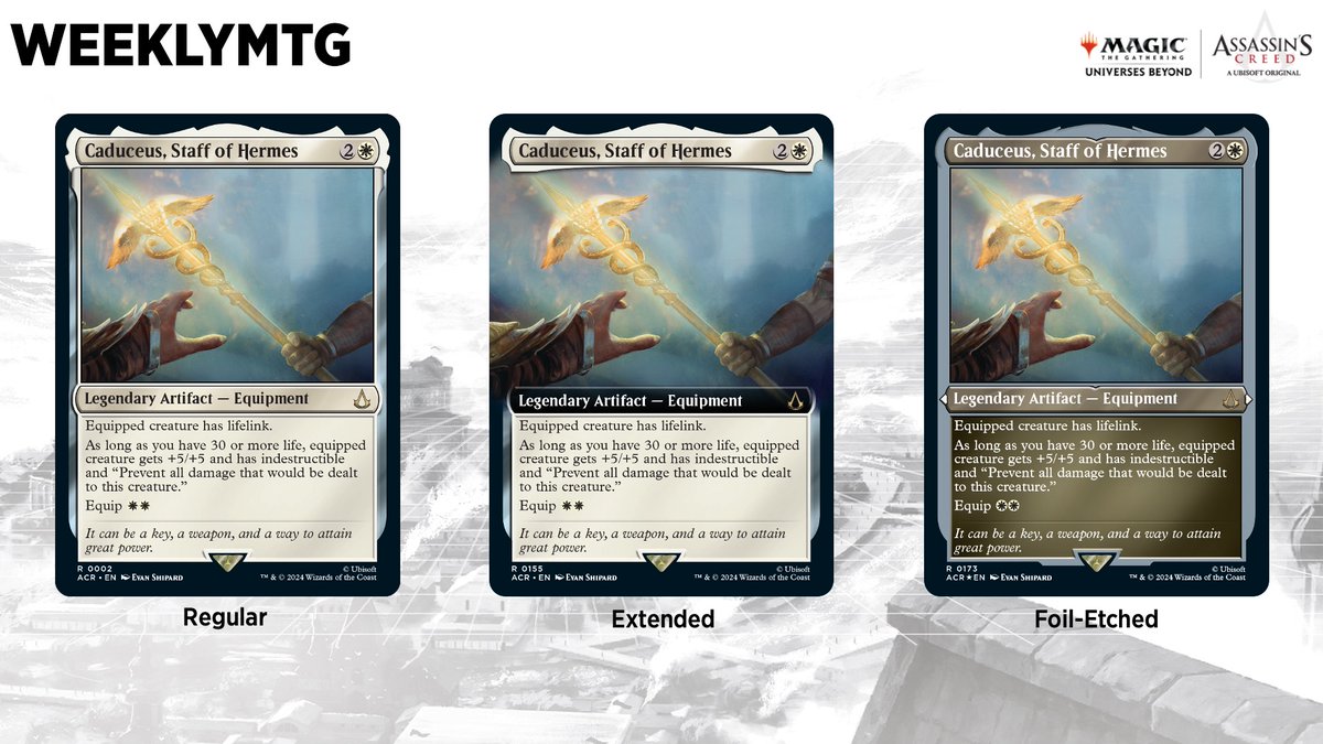 The Staff of Hermes Trismegistus sealed Atlantis, allowed Kassandra to live  for 2000 years, AND is an amazing piece of Equipment for any creature in  Magic to wield. #MTGxAC
