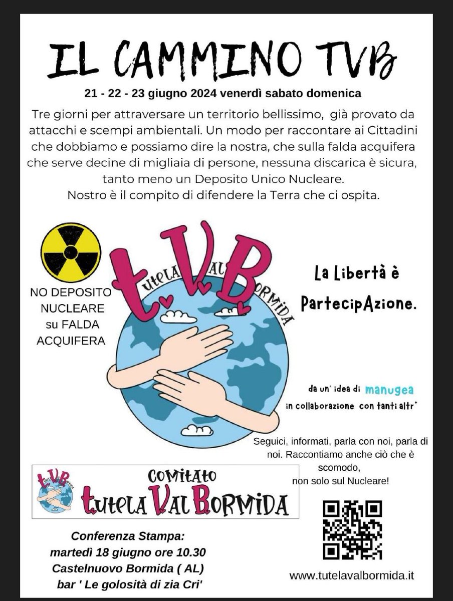 monicammocca's tweet photo. #tutelavalbormida partenza per il cammino venerdì 21 giugno alle ore 11.00 Sezzadio ore 13.00 Bosco Marengo ore 18.00. https://t.co/7PXCxbtniH