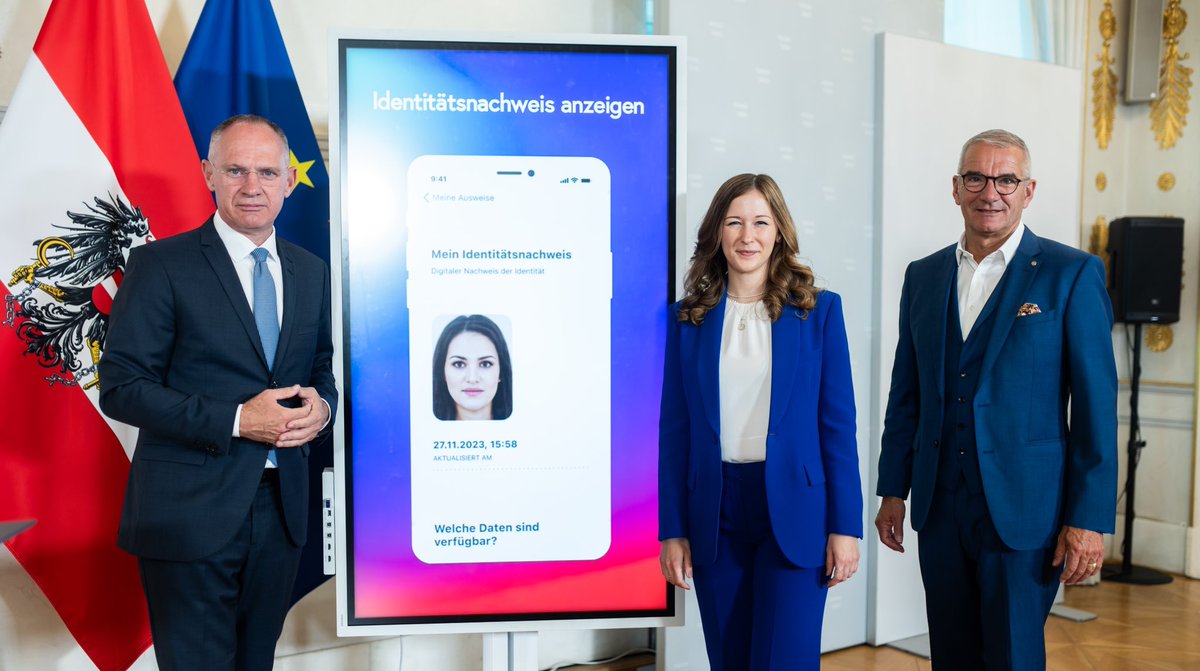 Der digitale Identitätsnachweis ist da! Nach Führerschein, Zulassungsschein &amp; Altersnachweis ist das eine weitere Funktion, die ab sofort über die „eAusweise“-App verfügbar ist. Damit sind wir Vorreiter in der EU, denn ab 2026 gilt er EU-weit auch als Personalausweis. 1/2