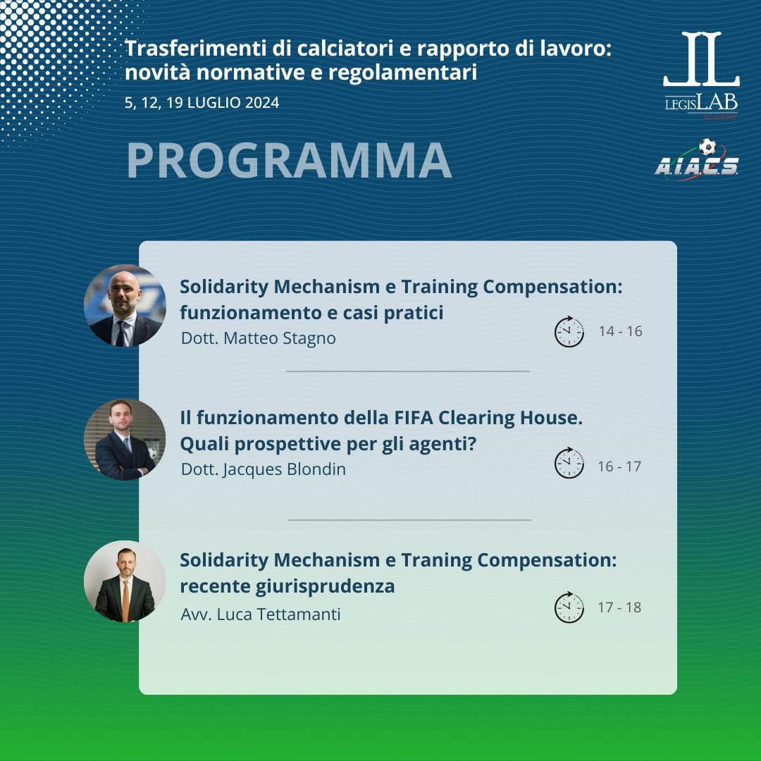 🚨🚨🚨 CORSO DI AGGIORNAMENTO PROFESSIONALE FIGC

➡️ 5, 12 e 19 LUGLIO 2024

PROGRAMMA ⤵️

#milano #18giugno