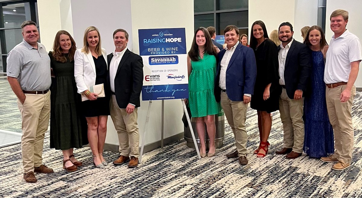 The #EvansSavannah team came together to sponsor and support the reception of the <a href="/unionmissioninc/">Union Mission, Inc.</a> #RaisingHope event, where over $625K was generated to make a positive change. #EvansintheCommunity