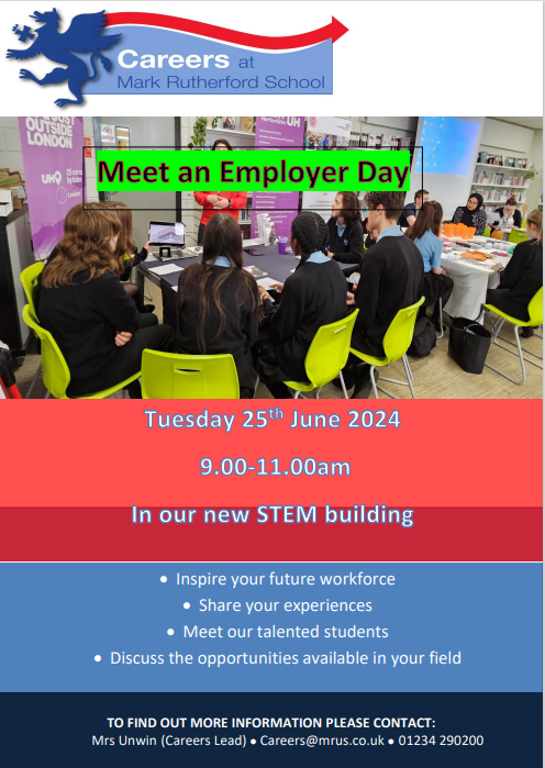 Careersmrus1's tweet image. Looking for a few more employers and local businesses to support us next week on Tuesday 25th June, at our Meet an Employer event. You will just have to just talk informally to our lovely students about your job, career and your business. Contact me at school: careers@mrus.co.uk