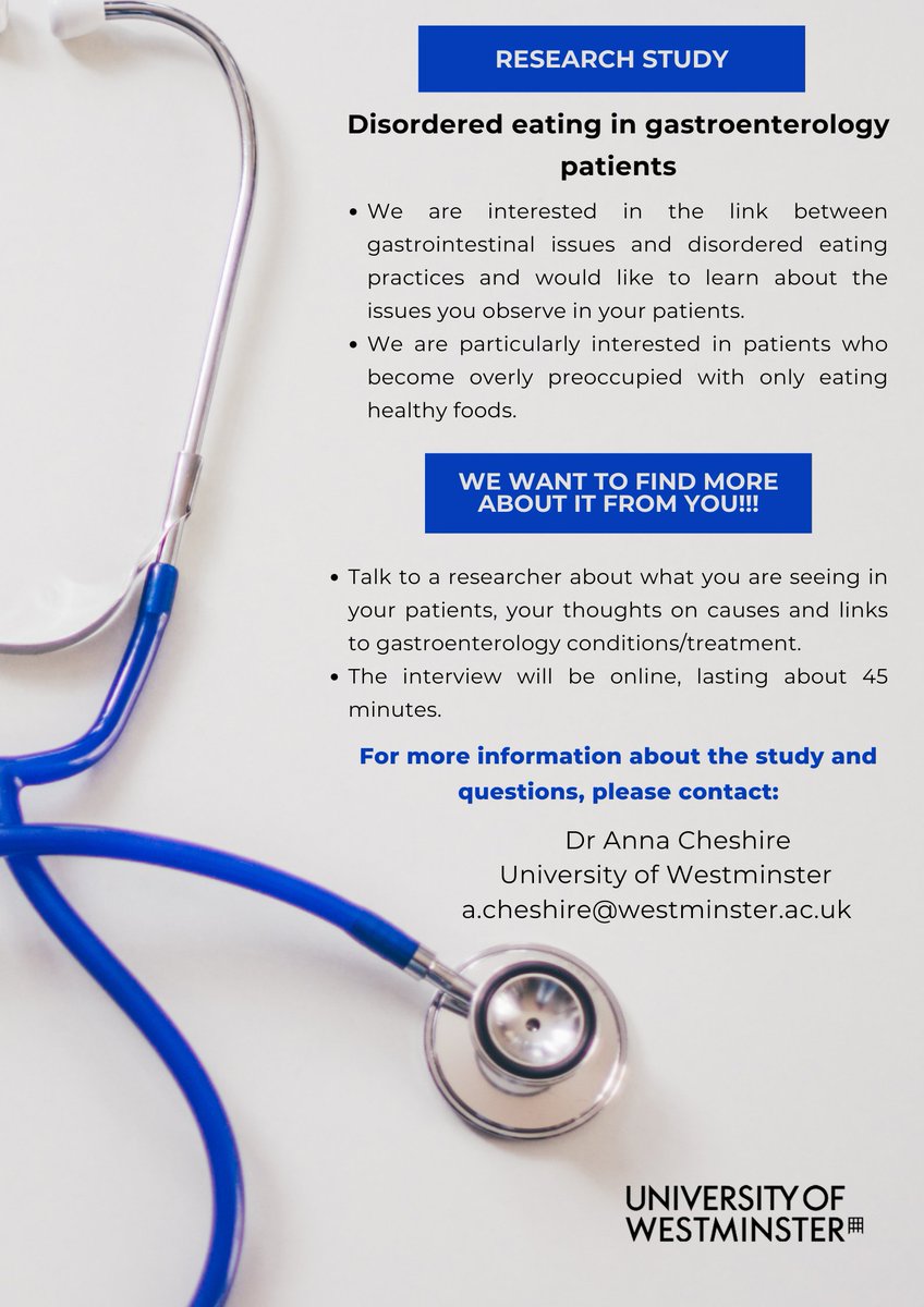Anna Cheshire (@annacheshire1) on Twitter photo Looking for doctors and nurses who work in gastroenterology to take part in our study - can be any country. Please share <a href="/UoWPsych/">Psychology Uni of Westminster</a> <a href="/uowsss/">Westminster School of Social Sciences</a> <a href="/peter_bonfield/">Peter Bonfield</a> <a href="/tragantzopoulou/">Dr Giota Tragantzopoulou</a> #gastroenterology #doctors #nurses Looking for doctors and nurses who work in gastroenterology to take part in our study - can be any country. Please share <a href="/UoWPsych/">Psychology Uni of Westminster</a> <a href="/uowsss/">Westminster School of Social Sciences</a> <a href="/peter_bonfield/">Peter Bonfield</a> <a href="/tragantzopoulou/">Dr Giota Tragantzopoulou</a> #gastroenterology #doctors #nurses