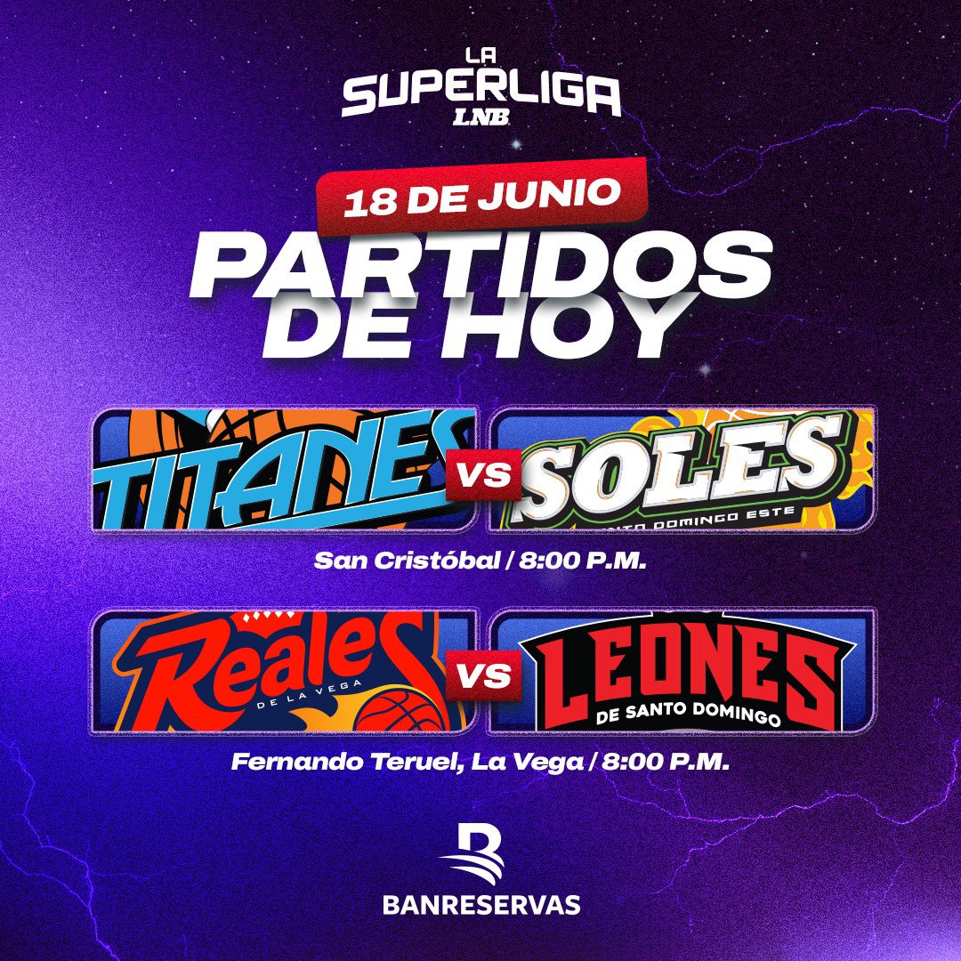 ¿Saben lo que tenemos a partir de hoy? 😏

Baquebool del bueno ombe 🔥🔥 Estos son los enfrentamientos del día inaugural de #LaSuperLiga 🤩

#LNB