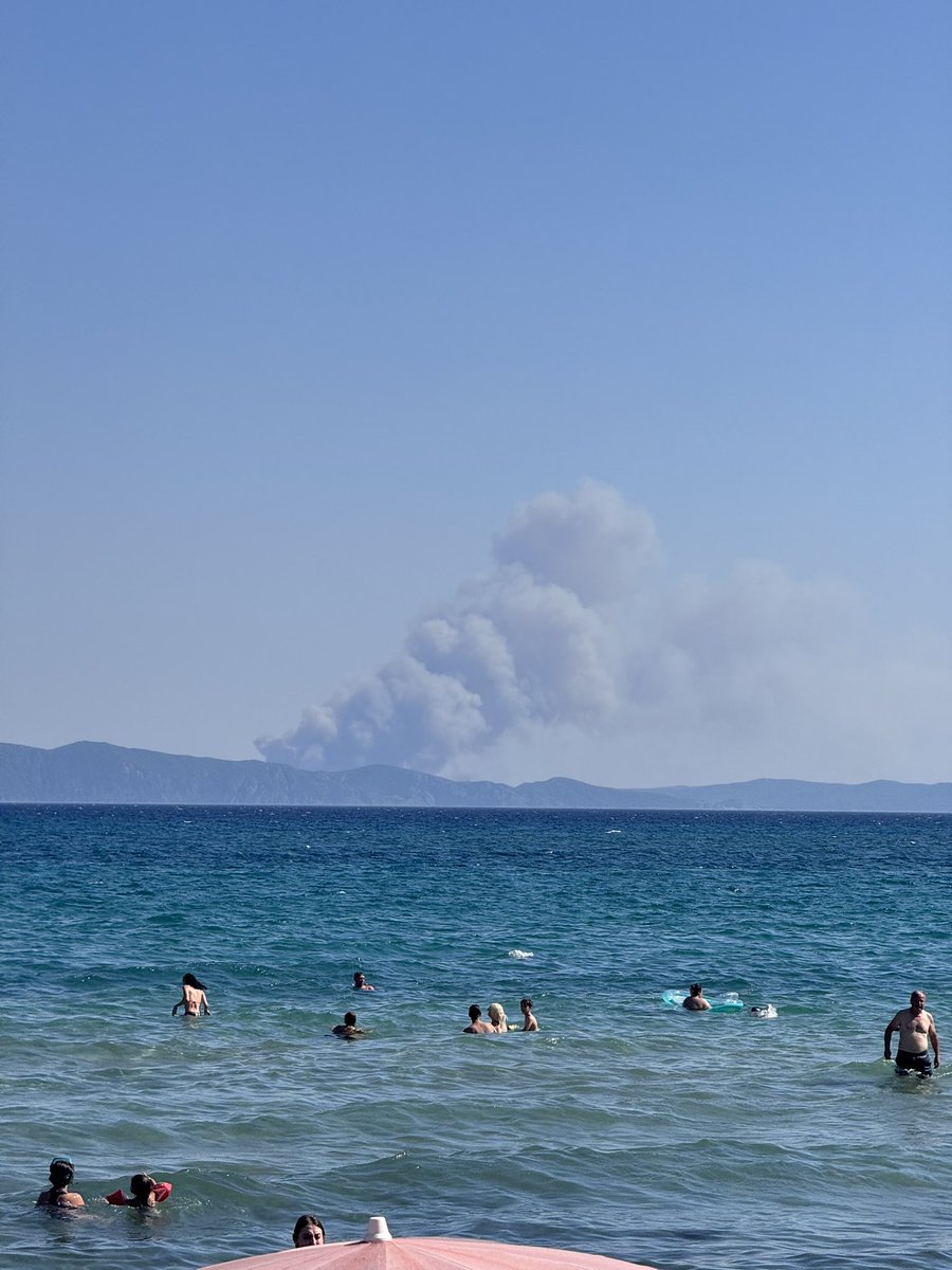 Çanakkale kabatepe tarafında yangın var