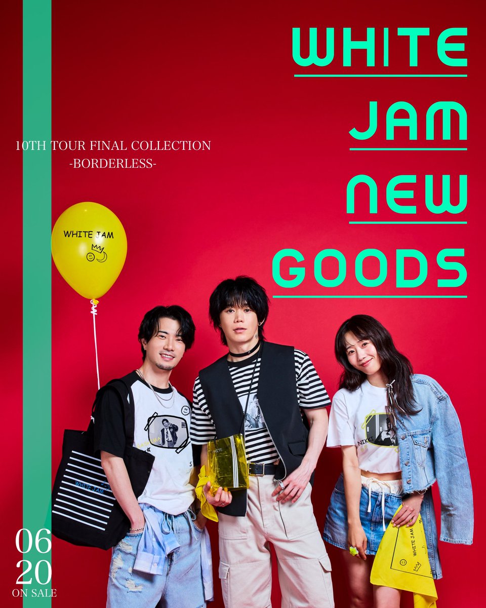 WHITE JAM Goods / Tour Final デザインを公開しました🎈 <アイテム> T