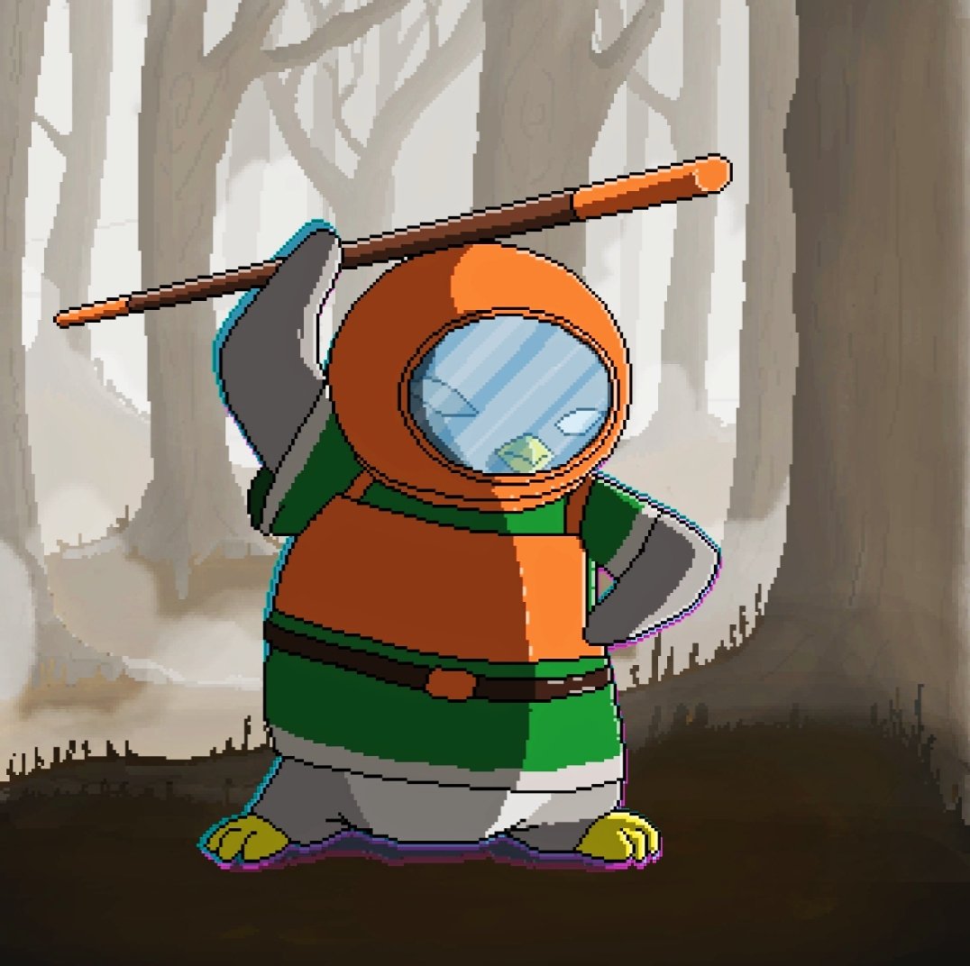Meet Andy, he is a #LUNCpenguins NFT. Fighting in the 🔥Fire clan🔥 pits is what he does best! But his true love is to clean the metal legs of oil rigs in the North Sea! 🐧⚙️ Even if he is #CryptoArt he knows the value of a good #sidehustle. Come and meet them! #LUNCprojects