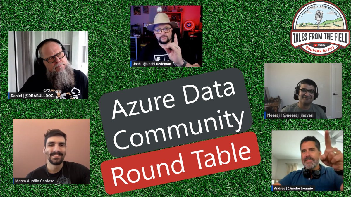 TalesftField's tweet image. We are live with the #AzureDataCommunity Round Table at the top of the hour!
Link: youtube.com/live/0Wxf90poI…
Come celebrate the creators in the community & ask questions!
cc @SQLBalls @JoshLuedeman @DBABullDog @BradleySchacht @neeraj_jhaveri @nodestreamio @macardoso95