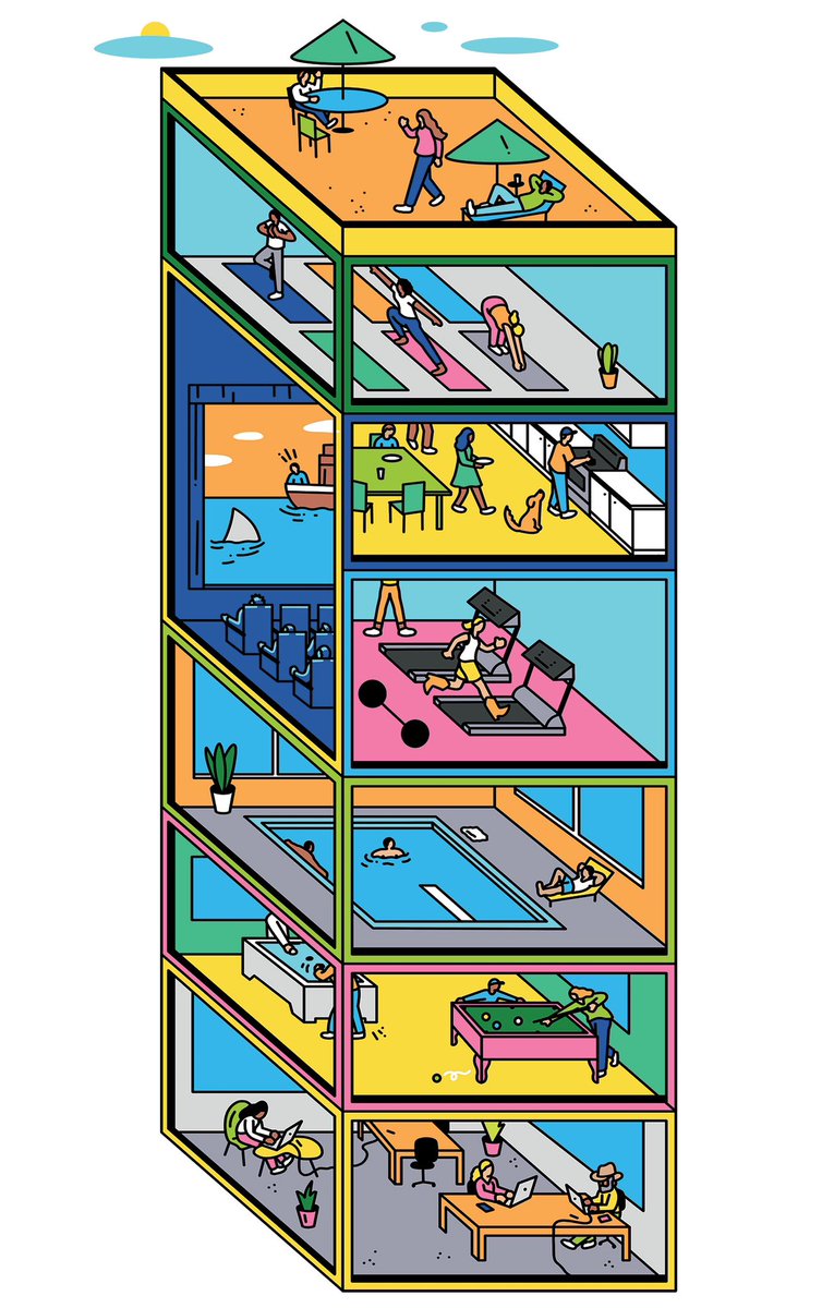 For <a href="/HoustoniaMag/">Houstonia</a> for a story about the city’s newest luxury properties competing for high-earning residents. This actually sits horizontally in the mag and you have to turn it sideways to view. I also did the cover and another spread in this issue that I’ll post later.