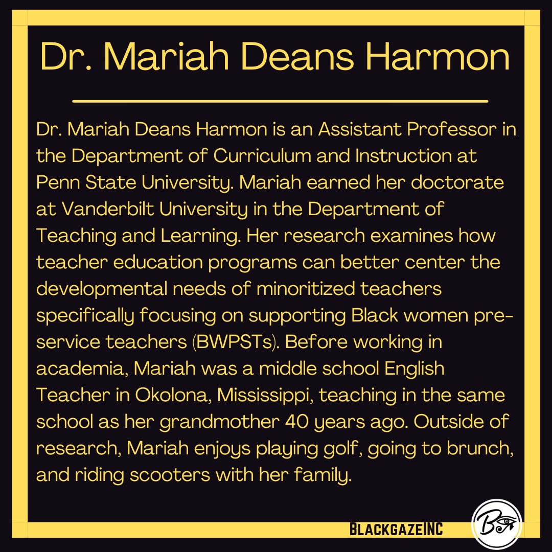 We got Dr. Mariah Deans Harmon in the Centering Blackness in Teacher Education through the use of African American Digital Archives Institute. Ayyyeeee!!! I know y’all see all this dopeness! It’s such a blessing to be able to work alongside these amazing folx!! #blackgaze