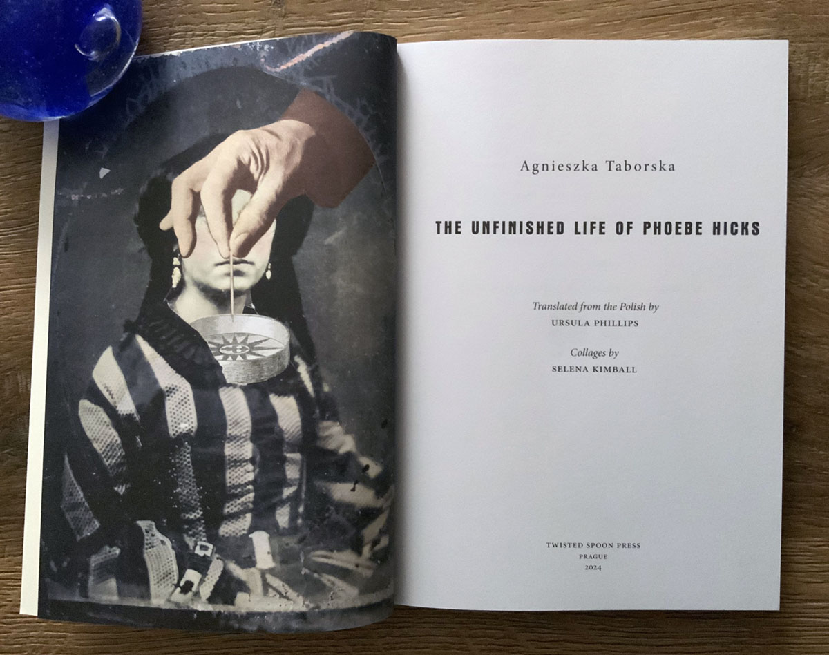 Now available for preorder: The Unfinished Life of Phoebe Hicks by Agnieszka Taborska, collages by Selena Kimball, tr. by Ursula Phillips. More info here: twistedspoon.com/unfinished-lif…