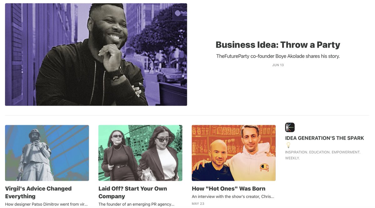 Each week in our newsletter we have interviews with creatives, share work from the IDEA GENERATION community, and post new job opportunities around the industry.

New editions hit inboxes every Thursday.

Subscribe here: ideageneration.substack.com