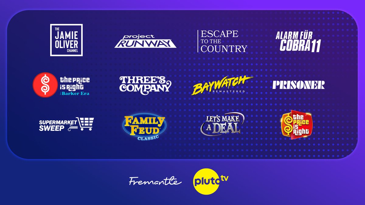 We have expanded our global deal with <a href="/PlutoTV/">Pluto TV</a> to bring 25 FAST channels of iconic Fremantle programming to 13 countries across Europe and North America, including Escape to the Country, Baywatch and Three's Company.

Read more here 🔽
fremantle.com/news/fremantle…