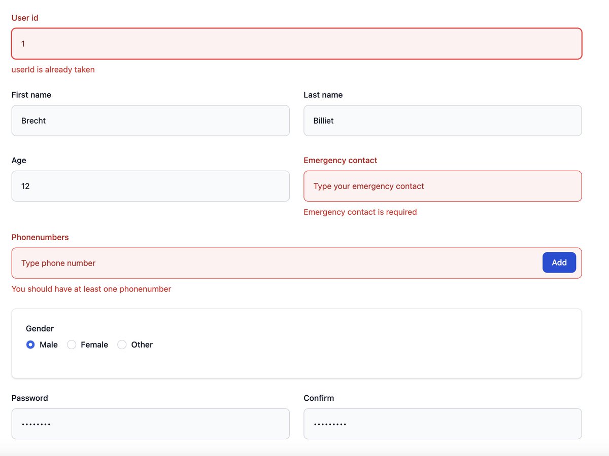 brechtbilliet's tweet image. I made complex #Angular forms simple for you🥰!
Template-driven forms with @vestjs validations on steroids in a new npm package.

New documentation!

I invested a lot of research/hard work and refactoring in this. If you like it... ⭐️ please🤓

github.com/simplifiedcour…