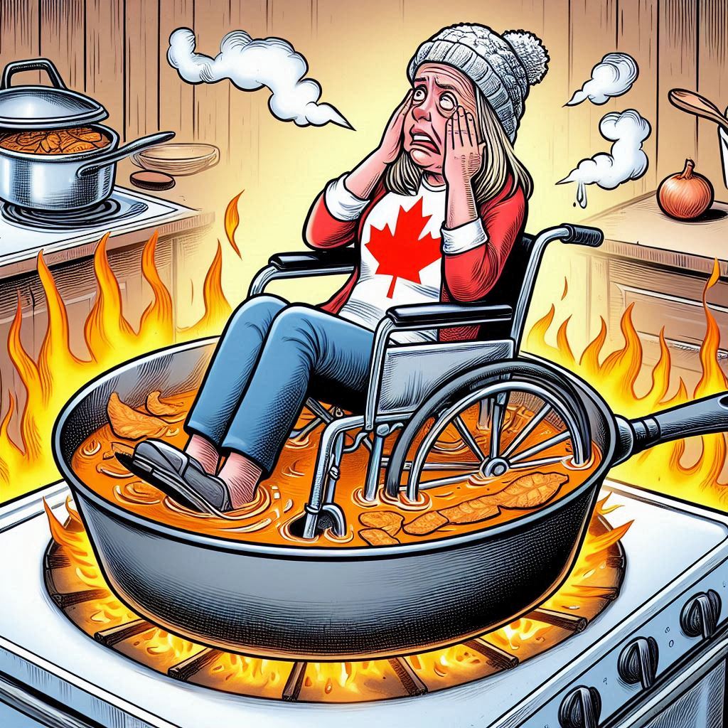 People with disabilities in Canada are the largest minority group, but also the most ignored. Right now #pwd are suffering with overpriced rent, lack of equity/accessibility, barely any food and we are melting in our homes during this heatwave.

Why hate us so?
#canpoli #cdnpoli