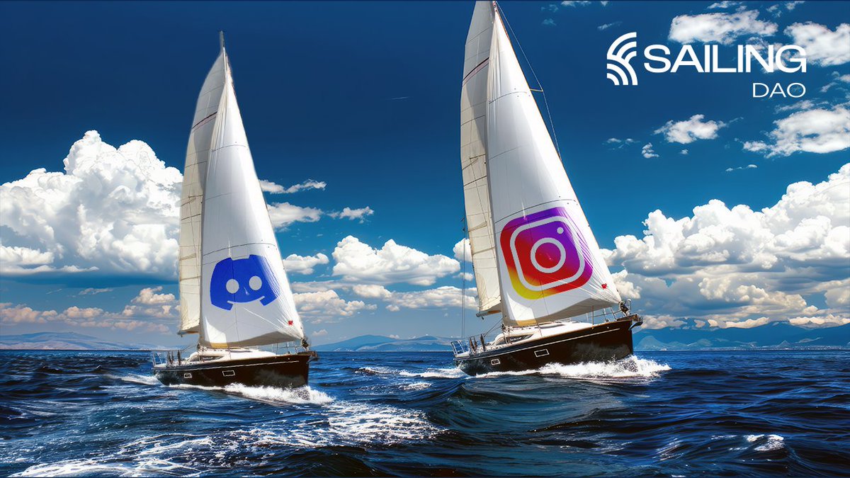 SailingDAO's tweet photo. Catch all the waves you can with us!
Follow us on Discord and Instagram to never miss an update π
Discord: https://t.co/DwjnXEVDgr
Instagram: https://t.co/7ombB2yTYj
#cryptosailing #web3yachting #setsail https://t.co/2v5p3xf0nr