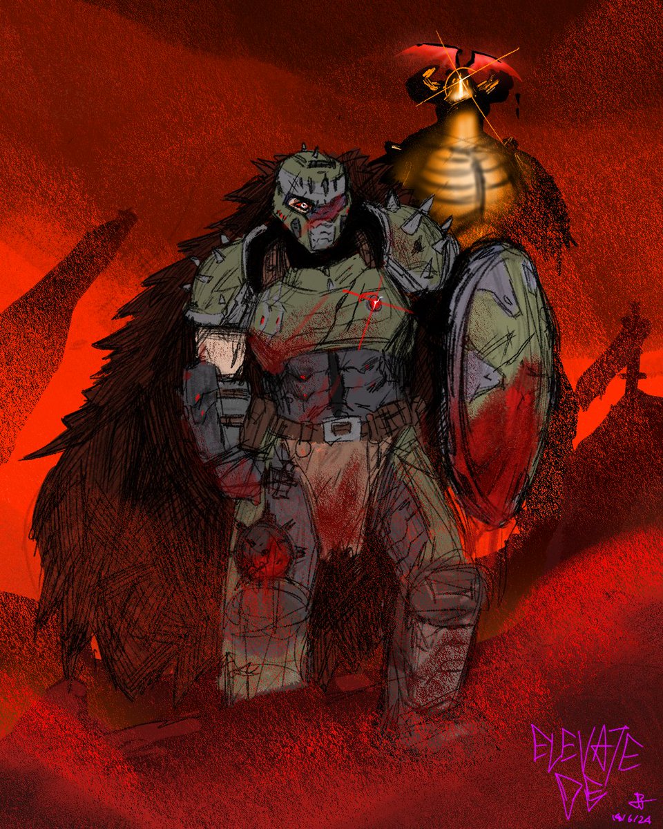 BackUpSR2's tweet photo. more doom the dark ages 
kinda rushed it a bit but eh i like it 
#doom #doomthedarkages #doometernal #doom_eternal #art #digitalart #artistontwitter #idsoftware https://t.co/KPLHysN6Gz