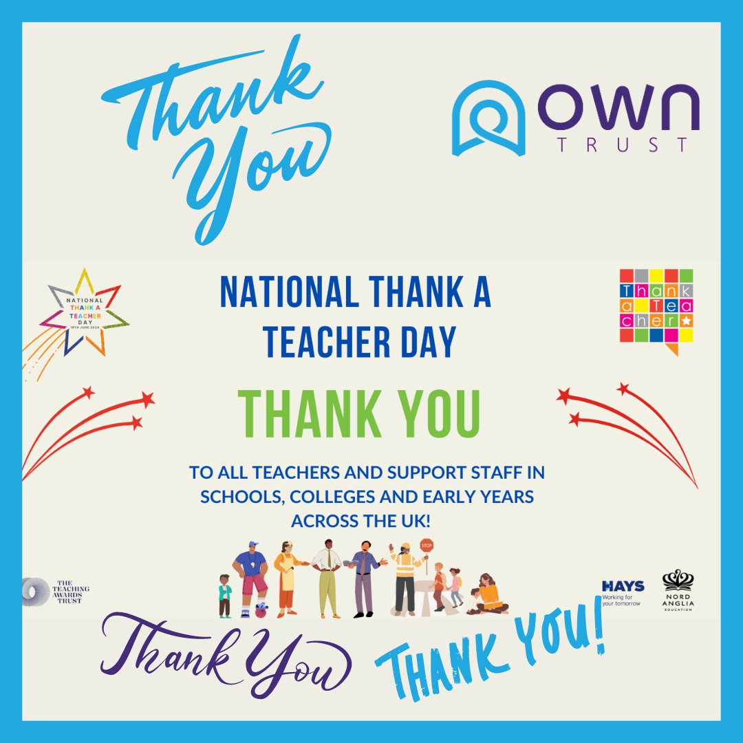 OWN Trust (@trust_own) on Twitter photo OWN Trust would like to say a HUGE thank you to all the teachers and support staff at Woodston Primary School, Nene Valley Primary School  and Orton Wistow Primary School for all their hard work and dedication.
#opportunity #worktogether #nurture #nationalthankateacherday OWN Trust would like to say a HUGE thank you to all the teachers and support staff at Woodston Primary School, Nene Valley Primary School  and Orton Wistow Primary School for all their hard work and dedication.
#opportunity #worktogether #nurture #nationalthankateacherday