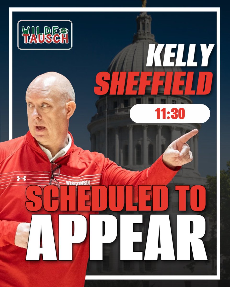 ESPN Madison (@espnmadison) on Twitter photo The coach of your Wisconsin #Badgers joins <a href="/WildeAndTausch/">Wilde & Tausch</a> at 11:30 π₯π
<a href="/KellyPSheffield/">Kelly Sheffield</a> | <a href="/BadgerVB/">Wisconsin Volleyball</a> 𦑠The coach of your Wisconsin #Badgers joins <a href="/WildeAndTausch/">Wilde & Tausch</a> at 11:30 π₯π
<a href="/KellyPSheffield/">Kelly Sheffield</a> | <a href="/BadgerVB/">Wisconsin Volleyball</a> π¦‘