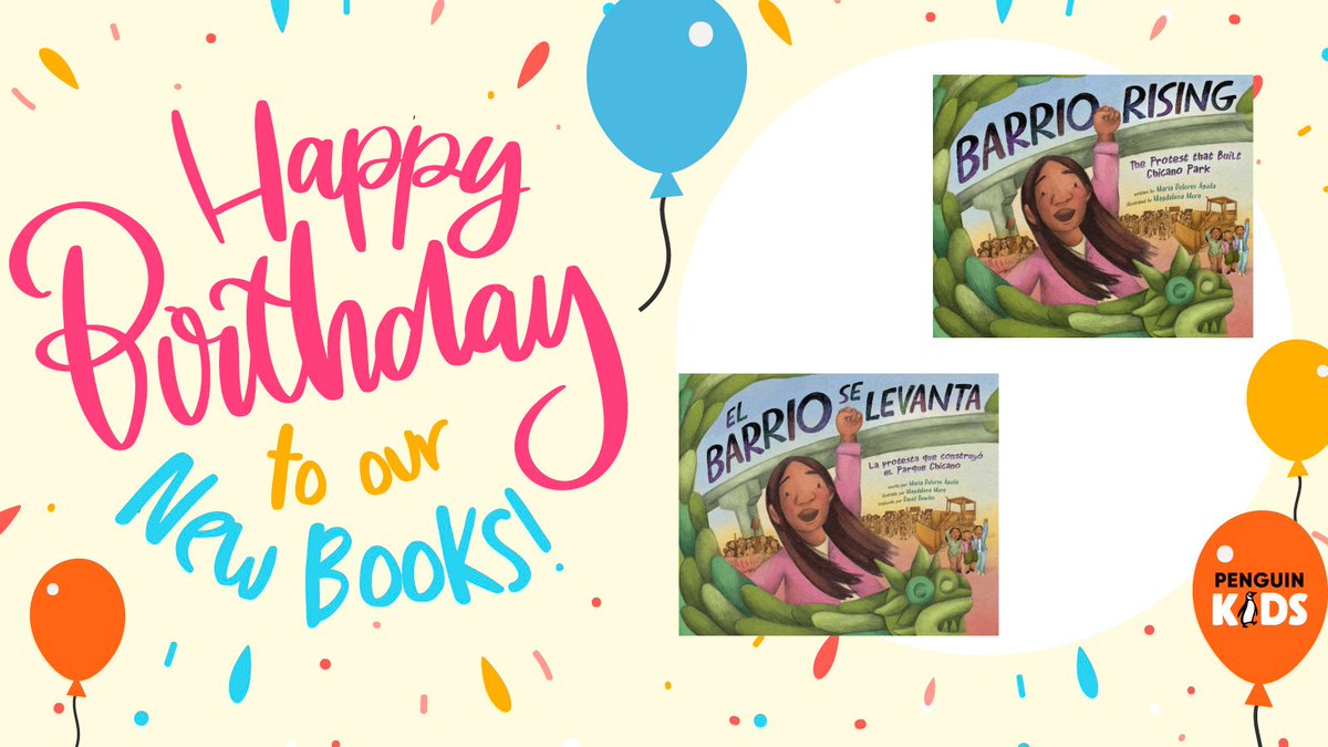 penguinkids's tweet photo. @WorldEricCarle @sselfors @andreastegmaier @TheDanSaks Happy #BookBirthday to BARRIO RISING by @mariadaguila &amp; illustrated by Magdalena Mora

A vivid historical fiction account of the community activism behind San Diego’s Chicano Park. Available in English and Spanish! Ages 4-8.

➡️https://t.co/9n3xFCLEcF https://t.co/Lnn5uZukxz