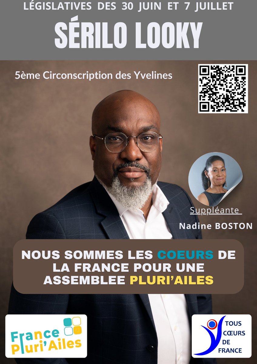 SeriloLooky's tweet photo. Bonjour,

Je viens vous annoncer ma candidature aux élections législatives de 2024. 

https://t.co/jYTFtNwLPk https://t.co/icNf4WCTXE